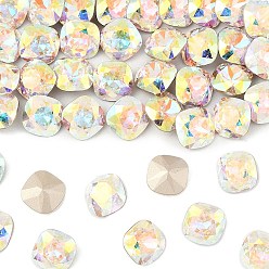 00030 200 Crystal AB Фантазийные кристаллы preciosa® maxima, чешский хрусталь, 435 36 132 подушка квадратная, срыв твердой мозговой оболочки, 00030 200 кристалл аб, 10x10 мм