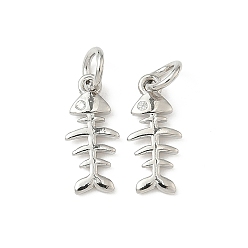 Платина Латунные микро проложить кубического циркония подвески, подвески из рыбьей кости, стойки покрытие, долговечный, с целью перехода в кольце, платина, 14x6x1.5 мм, отверстие : 3 мм