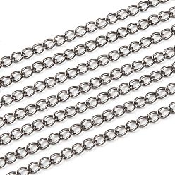 Gunmetal Brass Twisted Chains, Curb Chains, Soldered, Gunmetal, 2.7x2x0.4mm