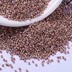 (DB1839) Duracoat Galvanized Dark Coral MIYUKI Delica Beads, Cylinder, Japanese Seed Beads, 11/0, (DB1839) Duracoat Galvanized Dark Coral, 1.3x1.6mm, Hole: 0.8mm, about 2000pcs/bottle, 10g/bottle