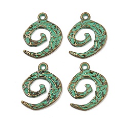 Другие Сплавочные подвески тибетского стиля, античная бронза и зеленая патина, 20.5x17.5x2 мм, отверстие : 1.8 мм