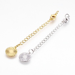 (52) Непрозрачная лаванда Латунный удлинитель цепи, с карабин-лобстерами , без кадмия, без никеля и без свинца, долговечный, плоско-круглые, разноцветные, 67~75x3 мм, отверстия: 2.5 мм, застежки: 10x6x3 мм