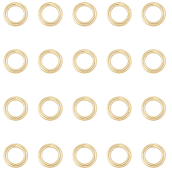 Real 14K Gold Filled 20pcs jk выводы, 1/20 14k позолоченные паяные закрытые соединительные кольца, круглая монета, покрытая желтым золотом, real 14 k золото заполнено, 4x0.6 мм, внутренний диаметр: 2.6 мм