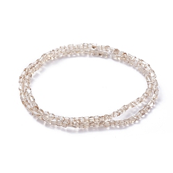 Goldenrod Electroplate Glass Beads Strands, Faceted, Pearl Lusted Plated, Half Round, Tan, 4x4x3mm, Hole: 0.8mm, about 148pcs/strand, 19.69 inch(50cm)