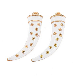 пшеница Стойки обшивки сплава эмали подвески, без кадмия, без никеля и без свинца, перец, золотой свет, цвет пшеницы, 28x19x4 мм, отверстие : 1.5 мм