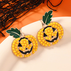 Золотой Серьги-гвоздики из сплава тыкв, с имитацией жемчуга, золотые, 27x24 мм