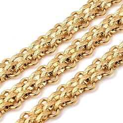 Real 20K Gold Plated 304 из нержавеющей стали цепи сетки, несварные, с катушкой, ионное покрытие (ip), реальный 20 k позолоченный, 10x4.5 мм