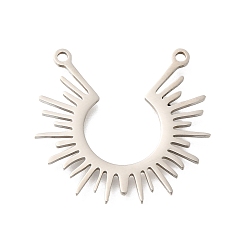 Солнце Антикоррозийные 201 подвески из нержавеющей стали, цвет нержавеющей стали, солнце, 25x27.5x1.5 мм, отверстие : 1.6 мм