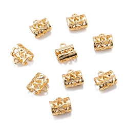 Real 18K Gold Plated Brass Tube Bails, Loop Bails, Long-Lasting Plated, Column, Real 18K Gold Plated, 7.5x7.5x4.5mm, Hole: 1.2mm