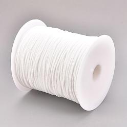 White 1/8 inch Round Nylon Elastic Band for Mouth Cover Ear Loop, Mouth Cover Elastic Cord, DIY Disposable Mouth Cover Material, White, 1/8 inch, 3mm, about 100m/bag(328 Feet/bag)