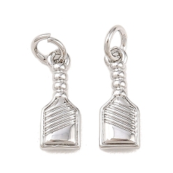 Платина Латунные подвески, чары пиклбола, долгоиграющий, стойки покрытие, без свинца и без кадмия, с целью перехода в кольце, платина, 14x5.5x2 мм, Перейти кольцо: 5x1 мм, внутренний диаметр: 3.5 мм