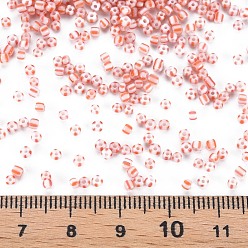 Pink 12/0 Glass Seed Beads, Opaque Colours Seep, Pink, 2mm, hole: 0.8mm