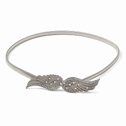 Platinum Curtain Tieback, with Glass, Alloy Spring Design, Suitable for Most Curtains, Easy to Use, Wing, Platinum, 745x9mm