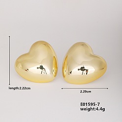 Золотой Модные милые серьги-сердечки для индивидуального подбора, золотые, 22.2x22.9 мм