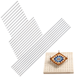 Нержавеющая Сталь Цвет 50шт 3 стиль 304 стержни из нержавеющей стали, твердый, доска для вязания крючком, цвет нержавеющей стали, 150~300x3 мм