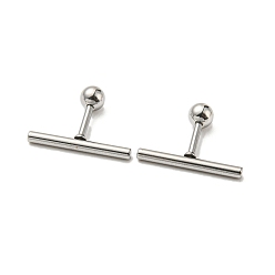 Нержавеющая Сталь Цвет Не тускнеют 304 серьги-гвоздики из нержавеющей стали, хрящевые серьги, колонка, цвет нержавеющей стали, 16x2 мм