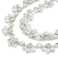 Clear 1 Yards Iron Rhinestone Strass Chains, Rhinestone Cup Chains, Costume Accessories, Clear, 22mm