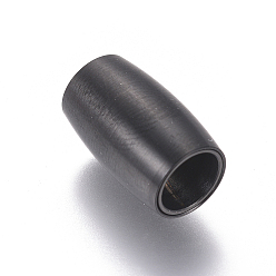 Черный Цвет Металла 304 магнитные застежки из нержавеющей стали с клеевыми концами, матовые, овальные, металлический черный , 14.5x9 мм, отверстие : 6 мм