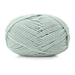 Средний Аквамарин Пряжа для вязания из шелка и шерсти, для одежды шарфы свитера шали шапки, средний аквамарин, 0.5~1.2 мм, около 102.80 ярдов (94 м) / моток