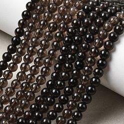 Дымчатый Кварц Природные дымчатый кварц бисер пряди круглые, круглые, 4~4.5 мм, отверстие : 0.7 мм, около 88~89 шт / нитка, 14.84~15.12'' (37.7~38.4 см)