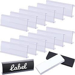 Gemischte Farbe 76 Set 2 Farben Acryl Preisschild, mit Papierkarte, Rechteck, Gemischte Farbe, 35x100x12 mm, 38 Sets/Farbe