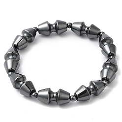 Hematite Synthetic Hematite Dumbbell Beaded Stretch Bracelet, Inner Diameter: 2-3/8 inch(6cm)