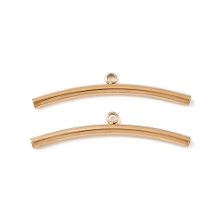 Настоящее золото 18K 304 подвески-палочки из нержавеющей стали, ионное покрытие (ip), реальный 18 k позолоченный, 7x30x2 мм, отверстие : 1.4 мм