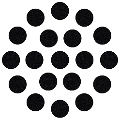 Черный Круги из самоклеящейся фетровой ткани, для поделок проектов, плоско-круглые, чёрные, 20x1 мм