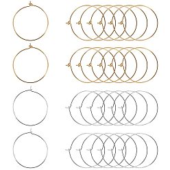 (52) Непрозрачная лаванда Латунь бокал очарование кольца серьги обруча, разноцветные, 30x0.8 мм, около 200 шт / коробка