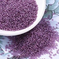(RR316) Light Amethyst Gold Luster MIYUKI Round Rocailles Beads, Japanese Seed Beads, (RR316) Light Amethyst Gold Luster, 11/0, 2x1.3mm, Hole: 0.8mm, about 1100pcs/bottle, 10g/bottle