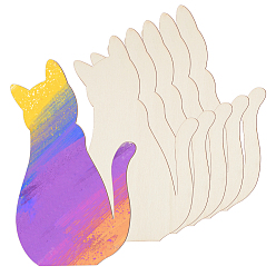 Бланшированный Миндаль Кошка дерево необработанные деревянные вырезки, бланшированный миндаль, 20x11.6x0.25 см