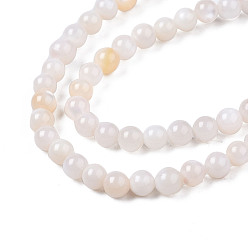 Lavender Blush Natural Freshwater Shell Beads Strands, Dyed, Round, Lavender Blush, 2.5mm, Hole: 0.5mm, about 122~136pcs/strand, 14.57 inch~15.63 inch(37cm~39.7cm)