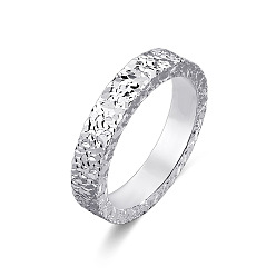 Платина Латунные кольца с узором «колотый лед», платина, размер США 9 (18.9 мм)