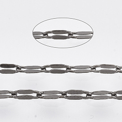 Черный Цвет Металла Латунные цепочки, кабельные цепи, пайки, без кадмия, без никеля и без свинца, с катушкой, Плоско-овальные, металлический черный , 5.2x2.2x0.2 мм, около 39.37 футов (12 м) / рулон