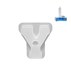 Белый Буква тисненая столбик свеча своими руками силиконовая, для изготовления ароматических свечей, белые, 120x107.7 мм