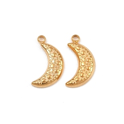 Золотой 304 подвески из нержавеющей стали, луна с подвеской в горошек, золотые, 15x9.5x2 мм, отверстие : 1.5 мм