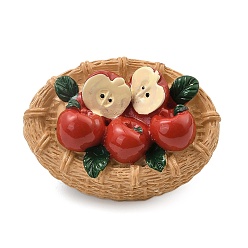 Яблоко Кабошоны с имитацией фруктов из непрозрачной смолы, для изготовления ювелирных изделий, яблоко, 43x59x16 мм