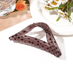 Индийский Красный Пластиковые заколки для волос в горошек, аксессуары для волос для женщин и девочек, Индийская красная, 115x55 мм