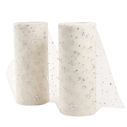 Желтая Старая Ткань  Сетчатые ленты с блестками и пайетками, тюль ткань, Тюль-рулонная ткань для юбки, старое кружево, 6 дюйм (15 см), о 25yards / рулон (22.86 м / рулон)