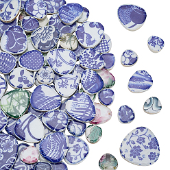 Azul Royal 500 g cabujones de porcelana, para decoración del hogar o manualidades de bricolaje, azul real, 19~39.5x18~39x6~6.5 mm