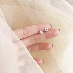 Цветок Сплав серьги для женщин, с 925 стерлинговым серебром, цветок, 14.5 мм