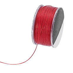 (123L) Белый крем непрозрачный блеск 1 рулон 46м круглой нейлоновой нити, для самостоятельного изготовления бисерных украшений, огнеупорный кирпич, 0.2 мм, около 50.31 ярдов (46 м) / рулон