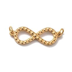 Золотой Вакуумное покрытие pvd 304 подвески-соединители из нержавеющей стали, бесконечность ссылки, с прыжковых колец, золотые, 9x26.5x2.5 мм, отверстие : 2.8 мм