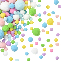 (52) Непрозрачная лаванда 3 наборы полиэстеровых шариков для украшения, жемчужный шар, для diy craft, разноцветные, 10~30 мм, о 130 шт / комплект