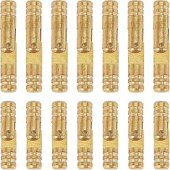 Golden 20 Pcs 2 Style Brass Column Hinge, with Screw, Jewelry Box Accessories, Golden, 10pcs/style