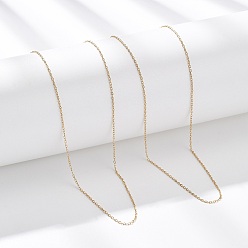Настоящее золото 14K 1мм 304 ожерелья из нержавеющей стали с цепочкой, реальный 14 k позолоченный, 17.20 дюйм (43.7 см)