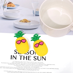 Ананас Подвески из пластика пвх имитация фруктов, ананас, 50x30 мм