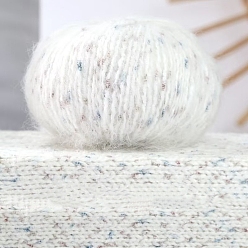 Белый Пряжа из шерстяного волокна, для свитера, шапки, носков, детских одеял, белые, 3 мм