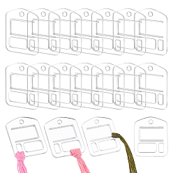 Прозрачный 100шт. акриловые нитки для вышивания, тонкие катушки мулине, для хранения швейных ниток, стрелка, прозрачные, 5x4x0.25 см, отверстие : 5 мм