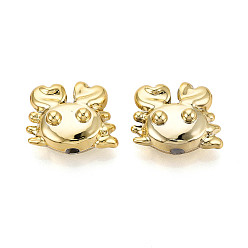 с Золотистым Покрытием Покрытие акриловыми шариками, краб, с золотым покрытием, 17x20.5x9 мм, отверстие : 2.8 мм